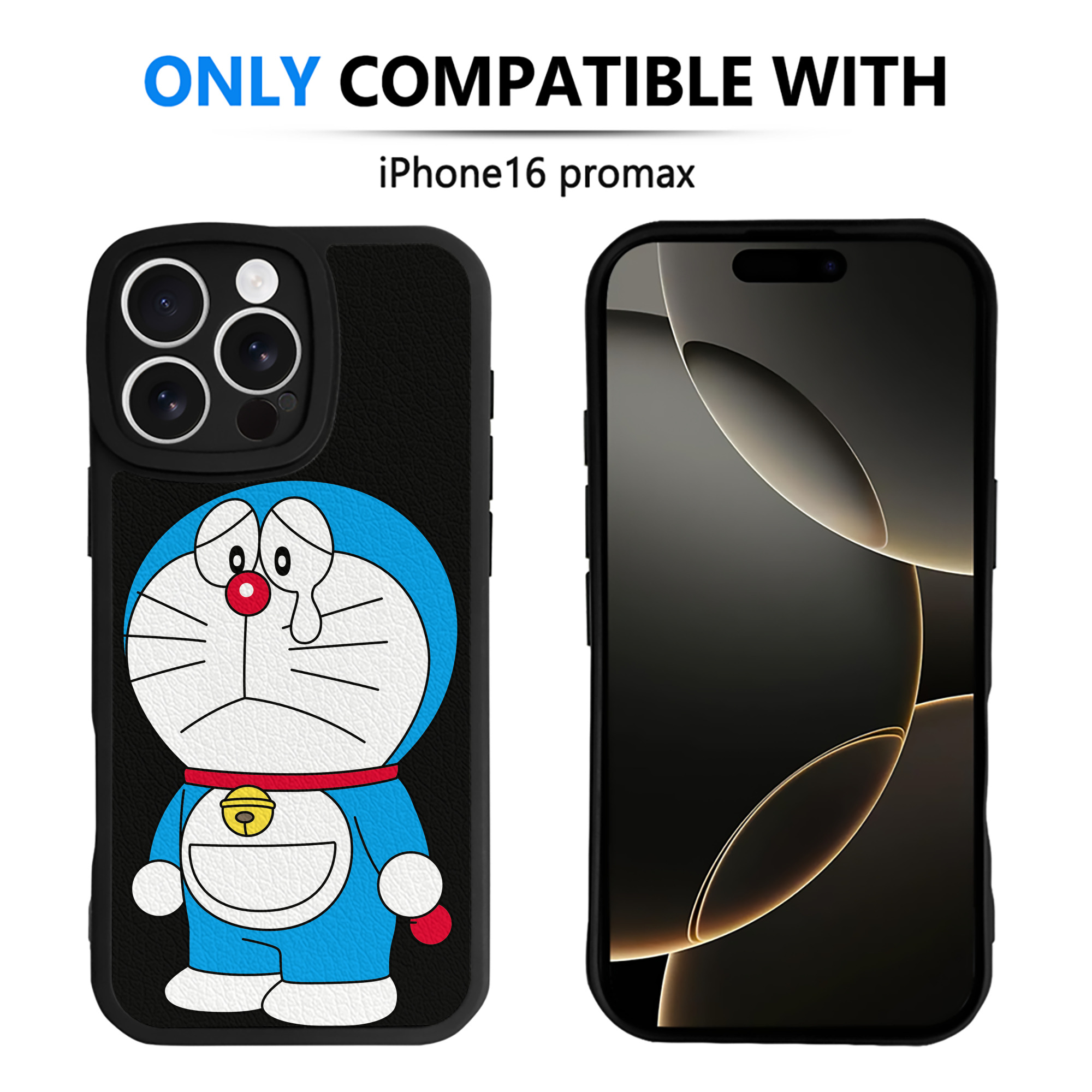 （画像用） ドラえもん Doraemon 【iPhone 16シリーズ対応】シリコンスマホケース（レザー調） 材質：シリコン